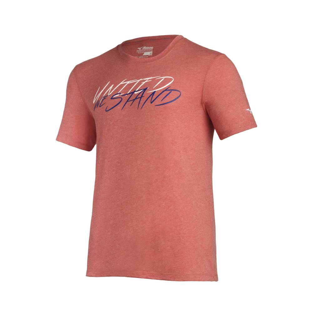 Camiseta Mizuno United We Stand Inspire - Homem - Vermelhas - SMXOQ7216